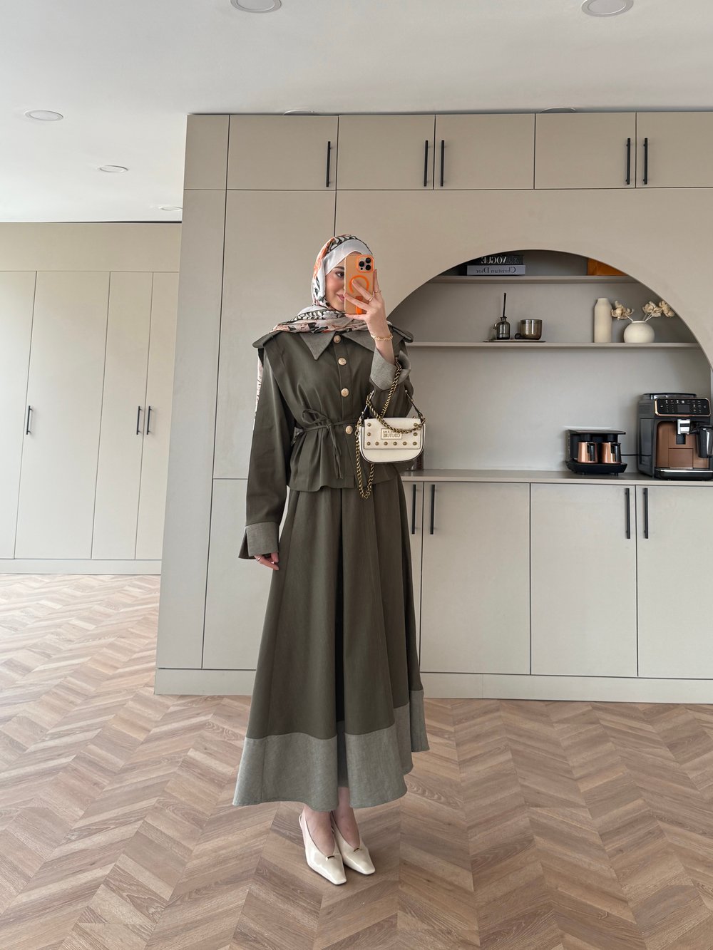 Urban Apoletli Kot Etekli Takım Haki (8467)