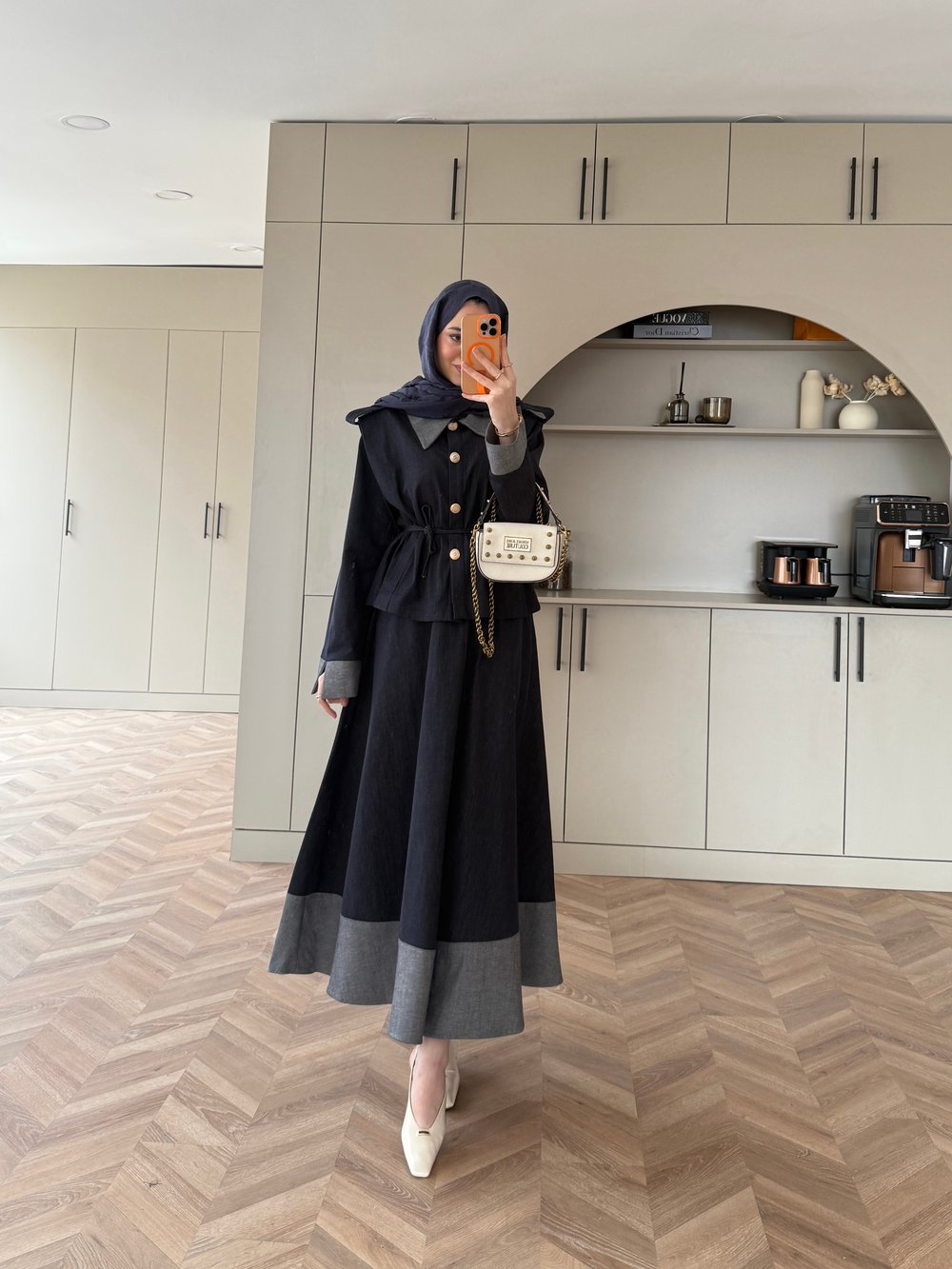Urban Apoletli Kot Etekli Takım Lacivert (8467)