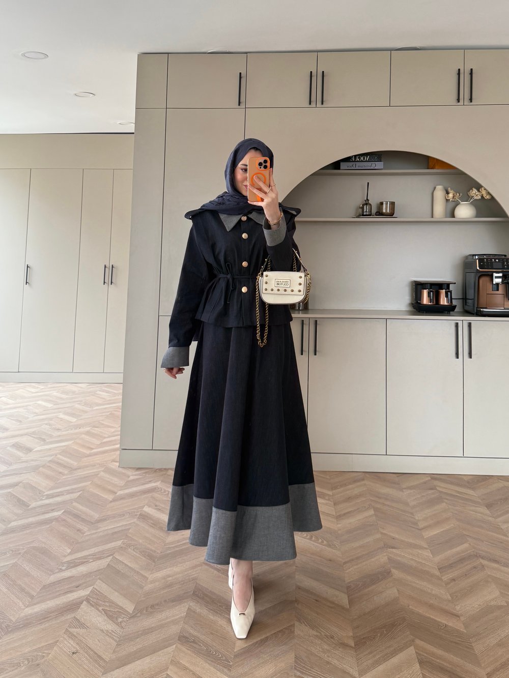 Urban Apoletli Kot Etekli Takım Lacivert (8467)