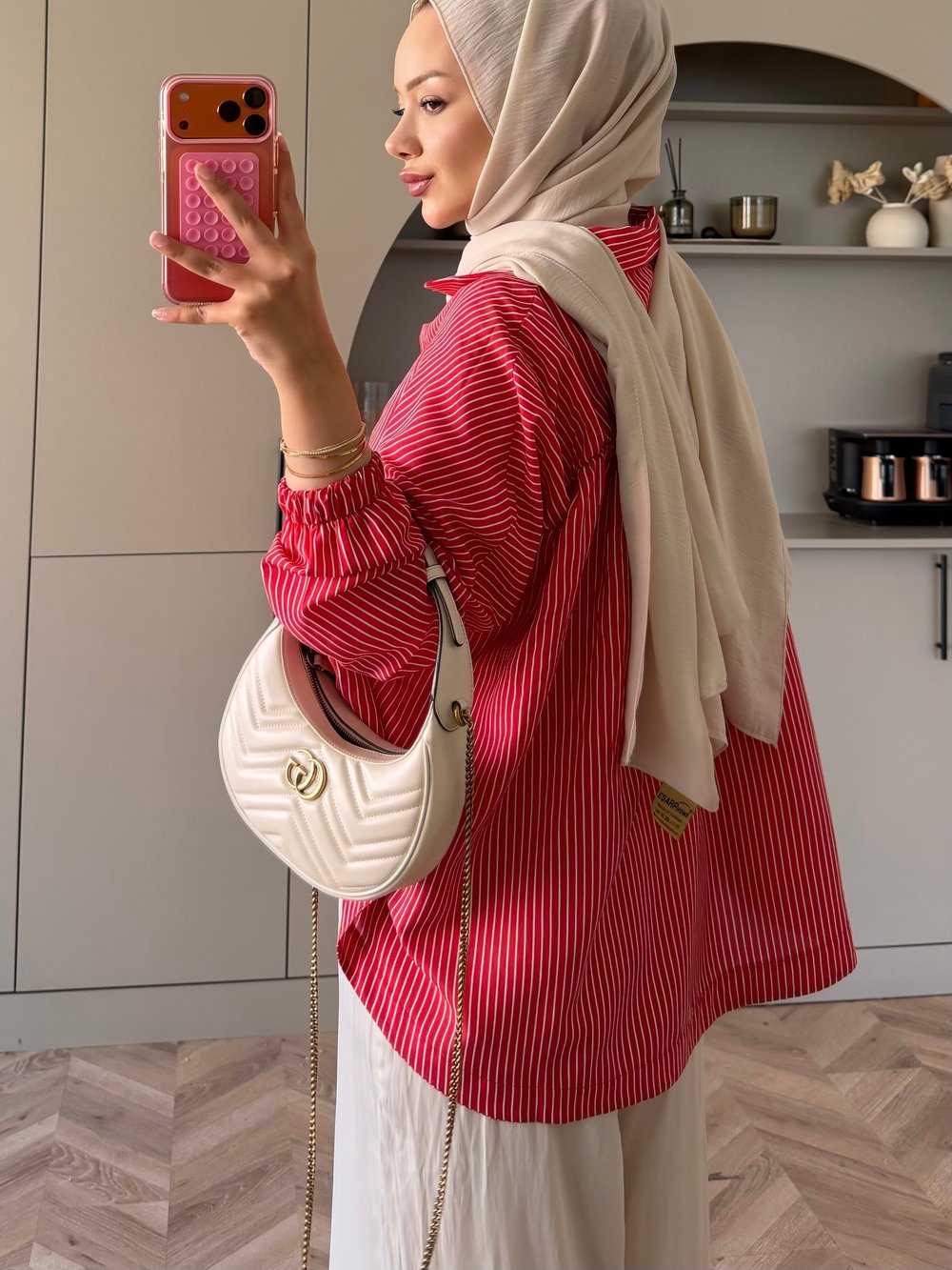 Vella Beyaz Çizgili Gömlek (4551)