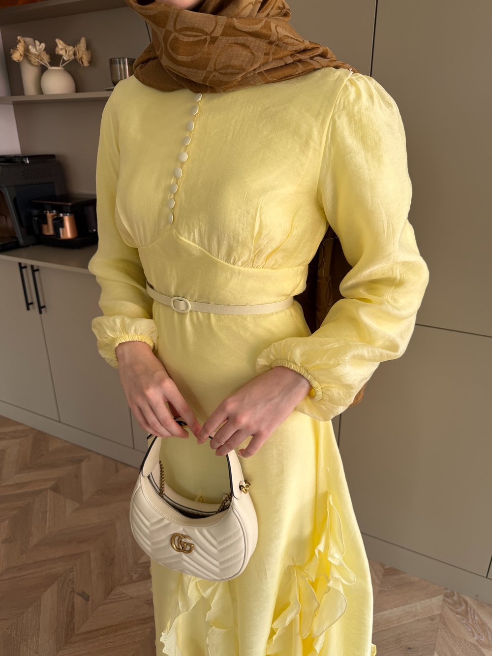 Visal Fırfırlı Elbise ButterYellow (26173)