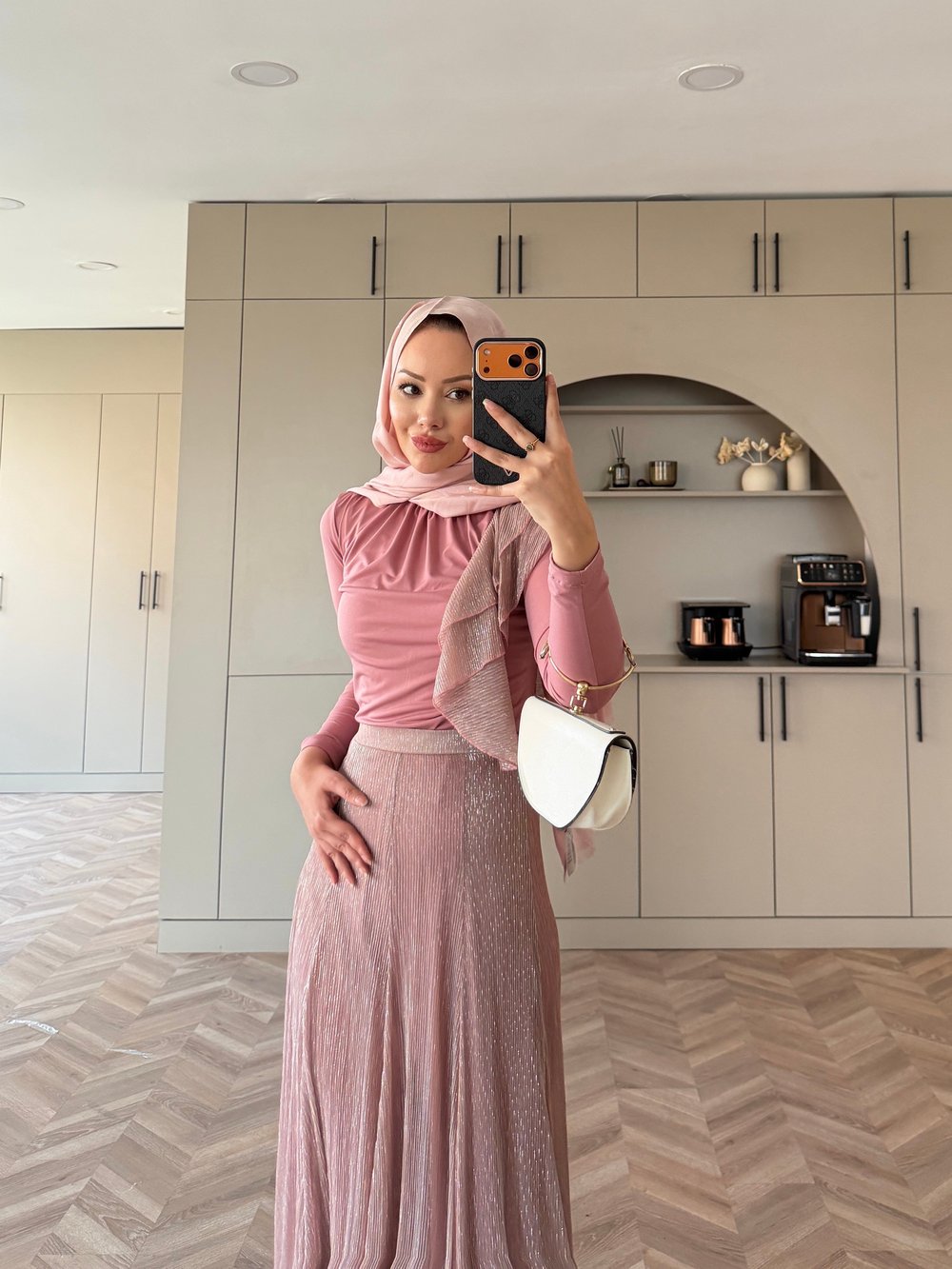 Whisper Drapeli Etekli Takım Pembe (5795)