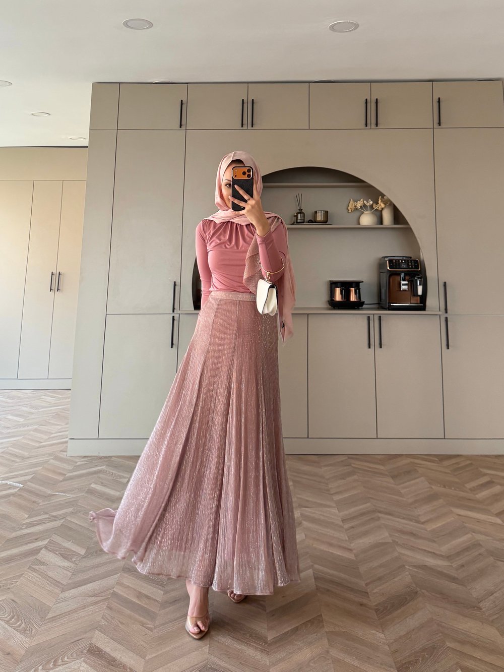 Whisper Drapeli Etekli Takım Pembe (5795)