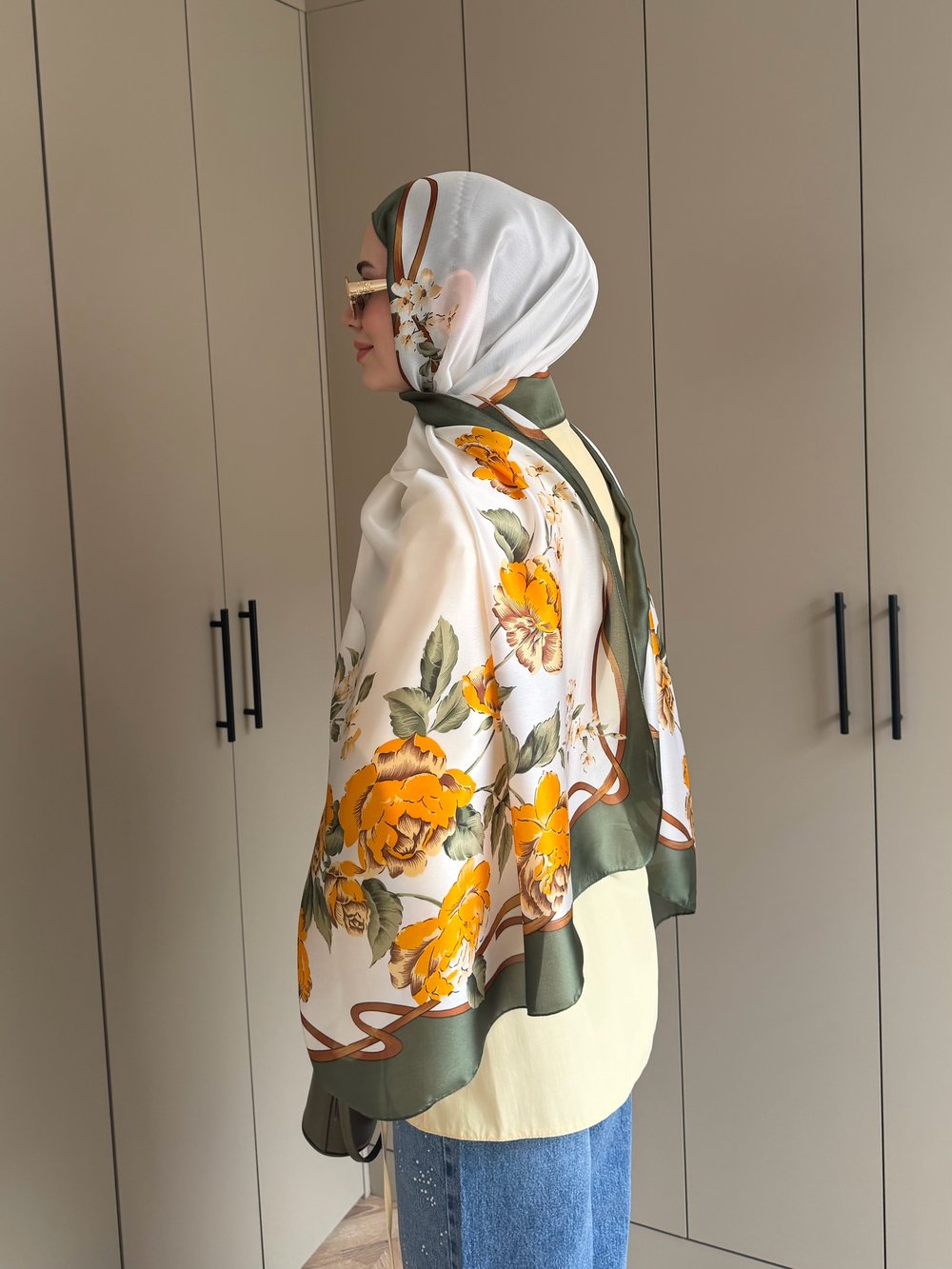 Yasemin Desen Şal Ekru 098