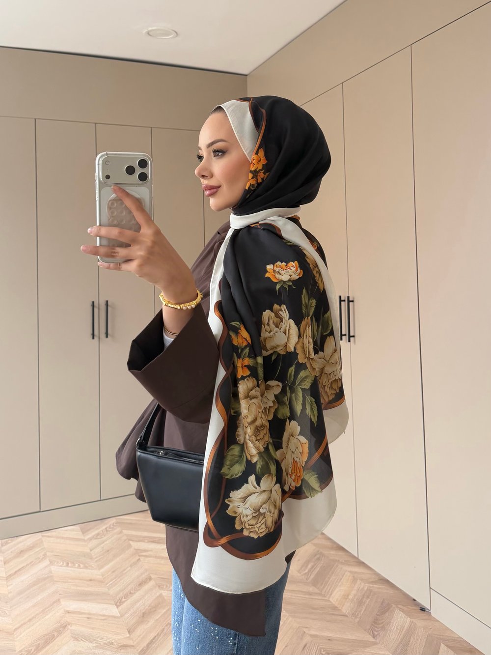 Yasemin Desen Şal Siyah