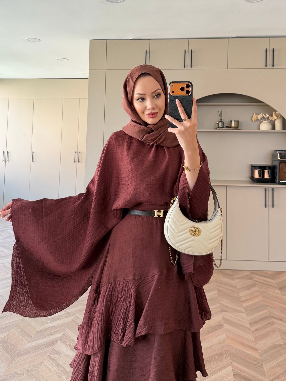 Yasmin Yarasa Kol Etekli Takım Bordo (4492)