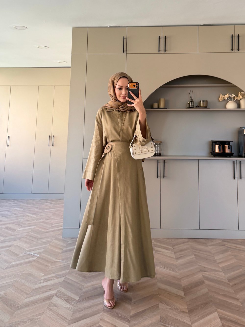 York Düğmeli Etekli Takım Haki (4498)