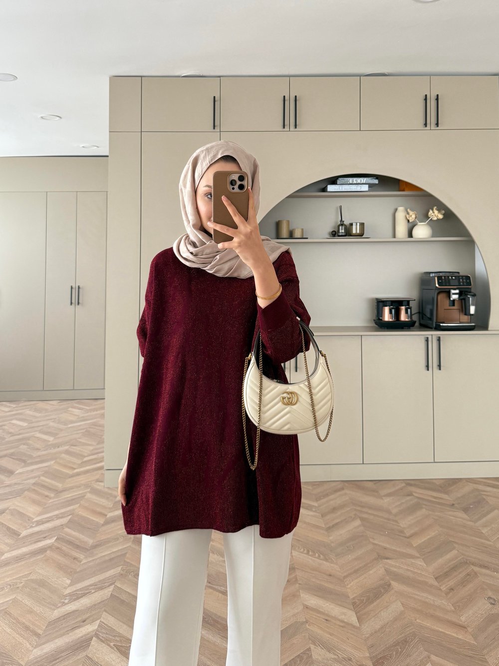 Zebra Simli Merserize Kazak Bordo