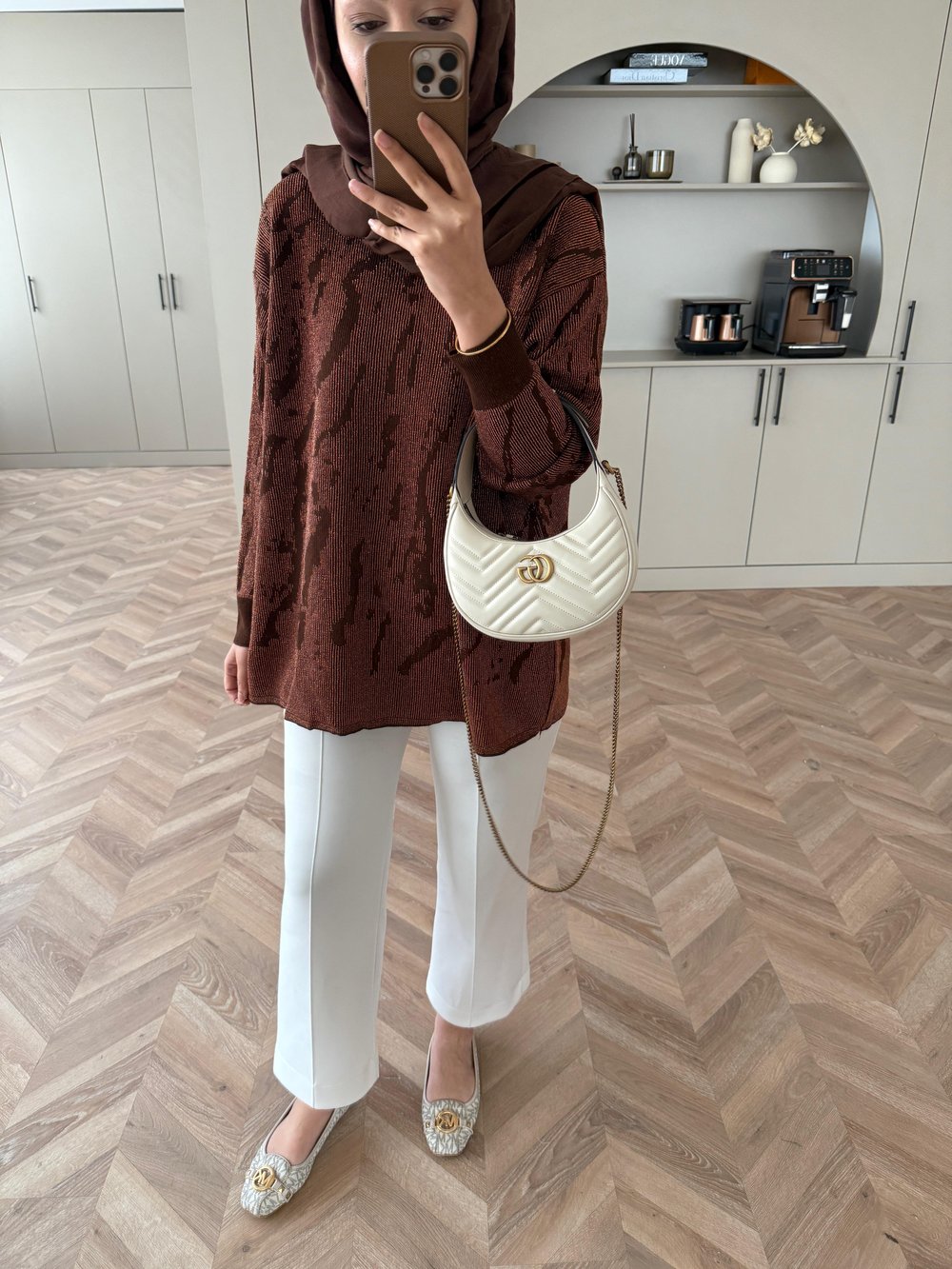 Zebra Simli Merserize Kazak Kahve