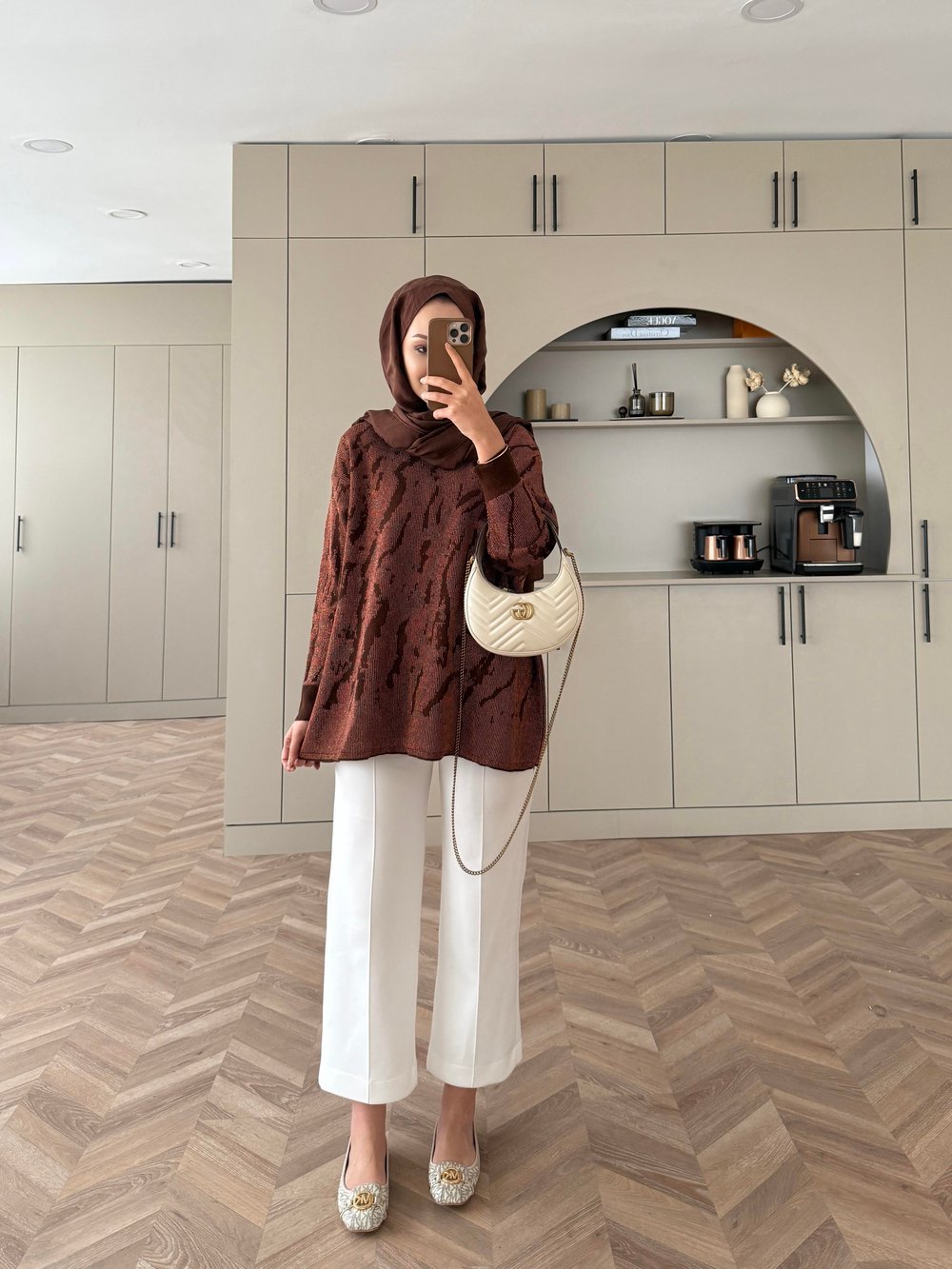 Zebra Simli Merserize Kazak Kahve