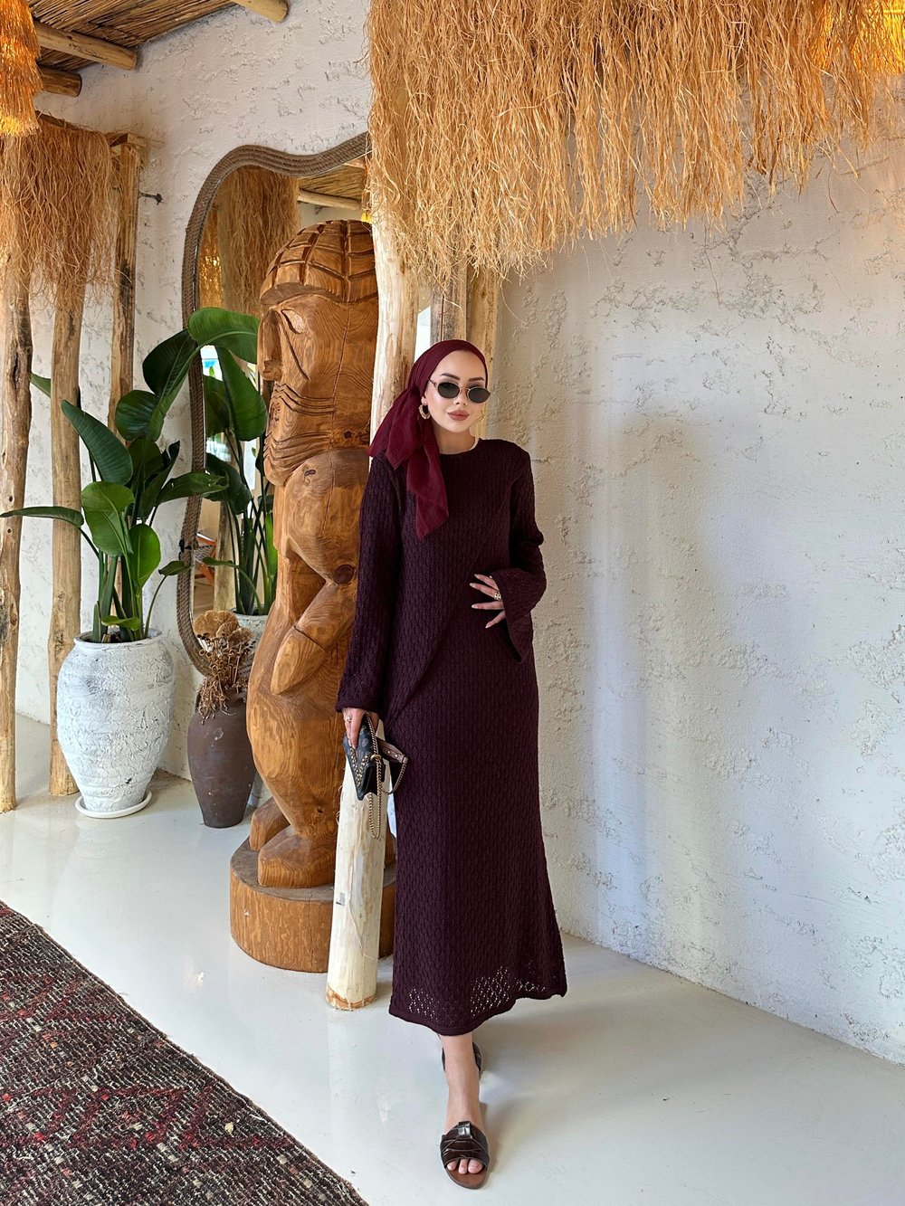 Zoya Elbise Bordo
