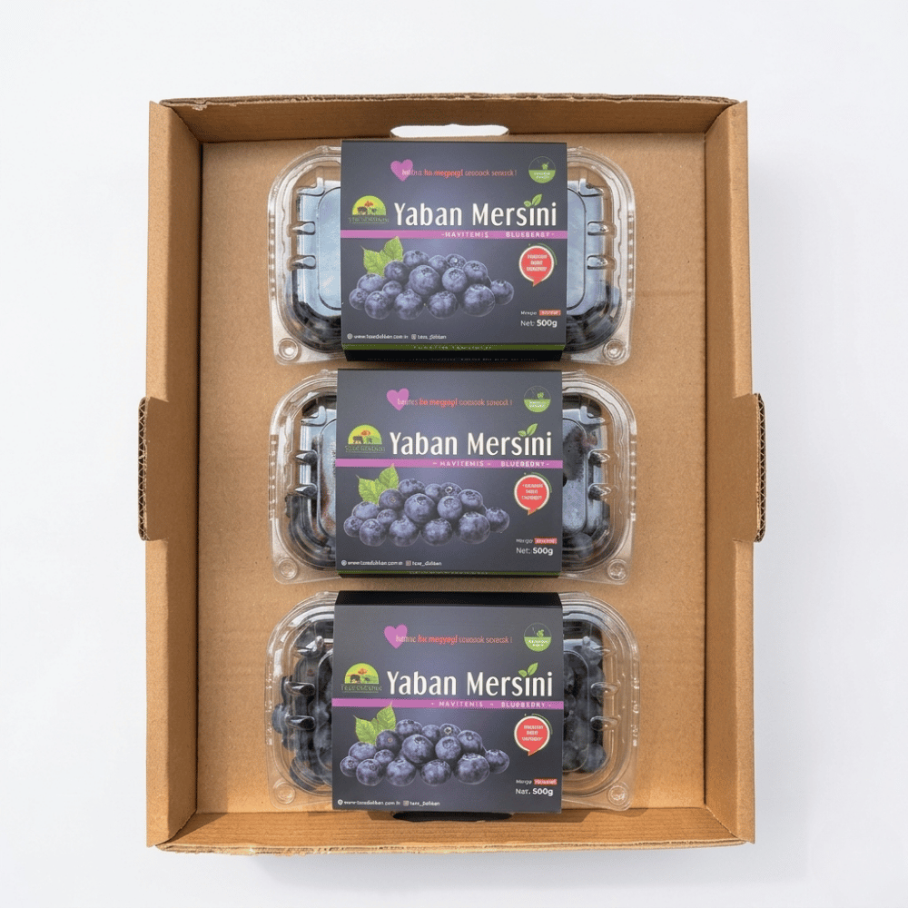 1.5 KG Taze Yaban Mersini KutusuYaban Mersini ve Orman Meyveleri