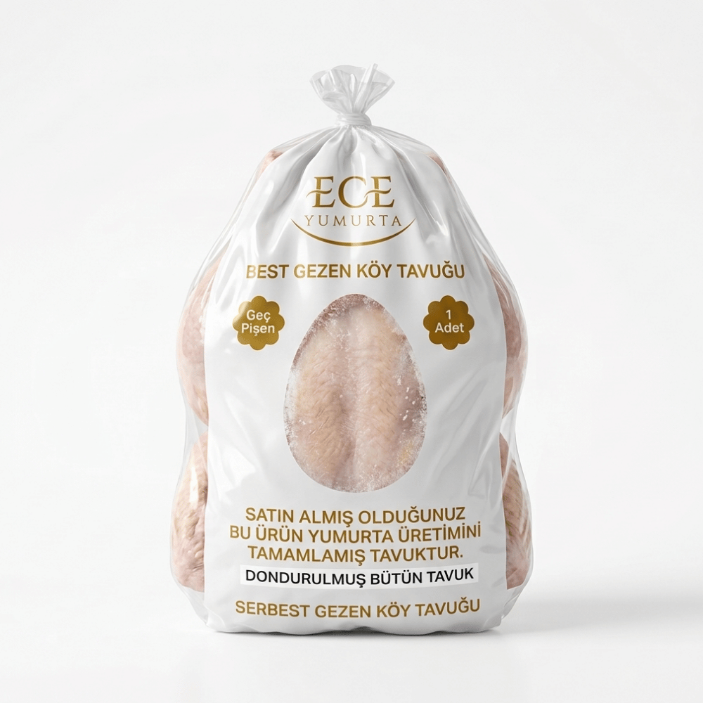 Bütün Köy Tavuk (Dondurulmuş - 1.3-1.4 Kg)Beyaz & Kırmızı Et