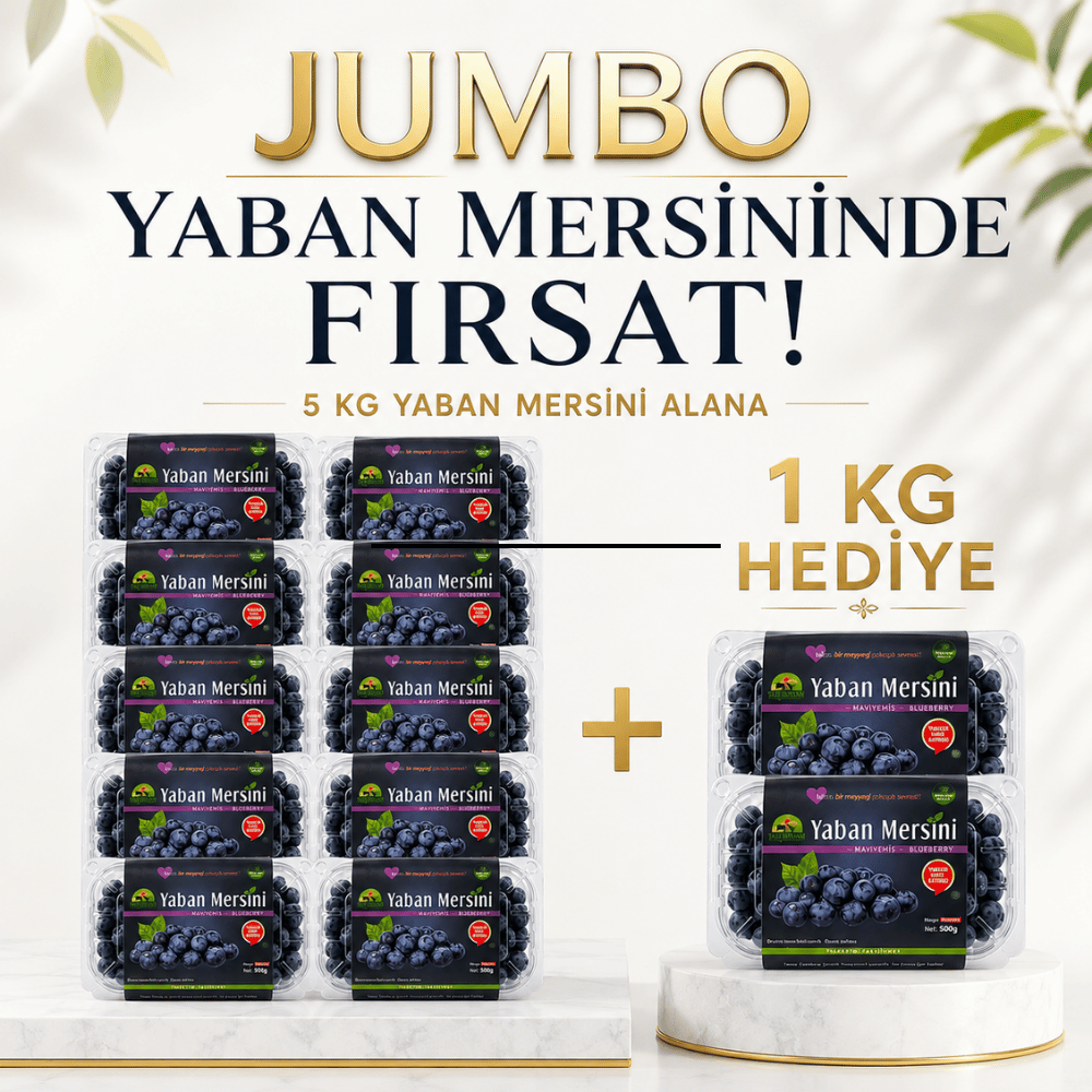 Yerli Jumbo Yaban Mersini 5 KG Alana 1 KG HEDİYEYaban Mersini ve Orman Meyveleri