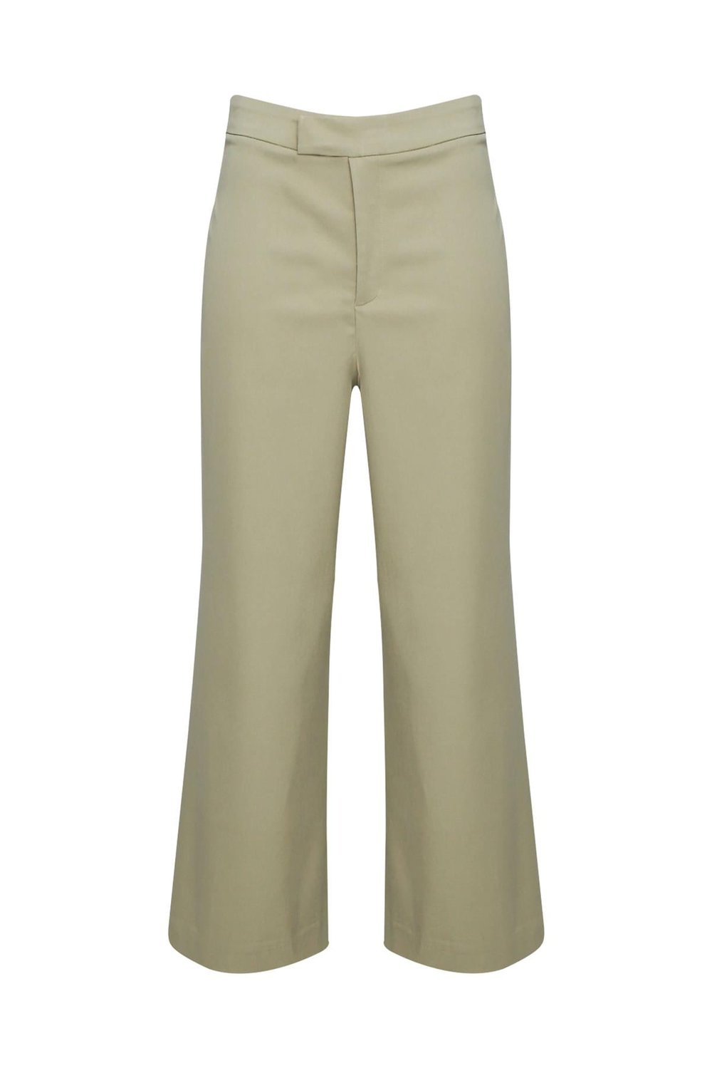 Haki Yüksek Bel Culotte Pantolon