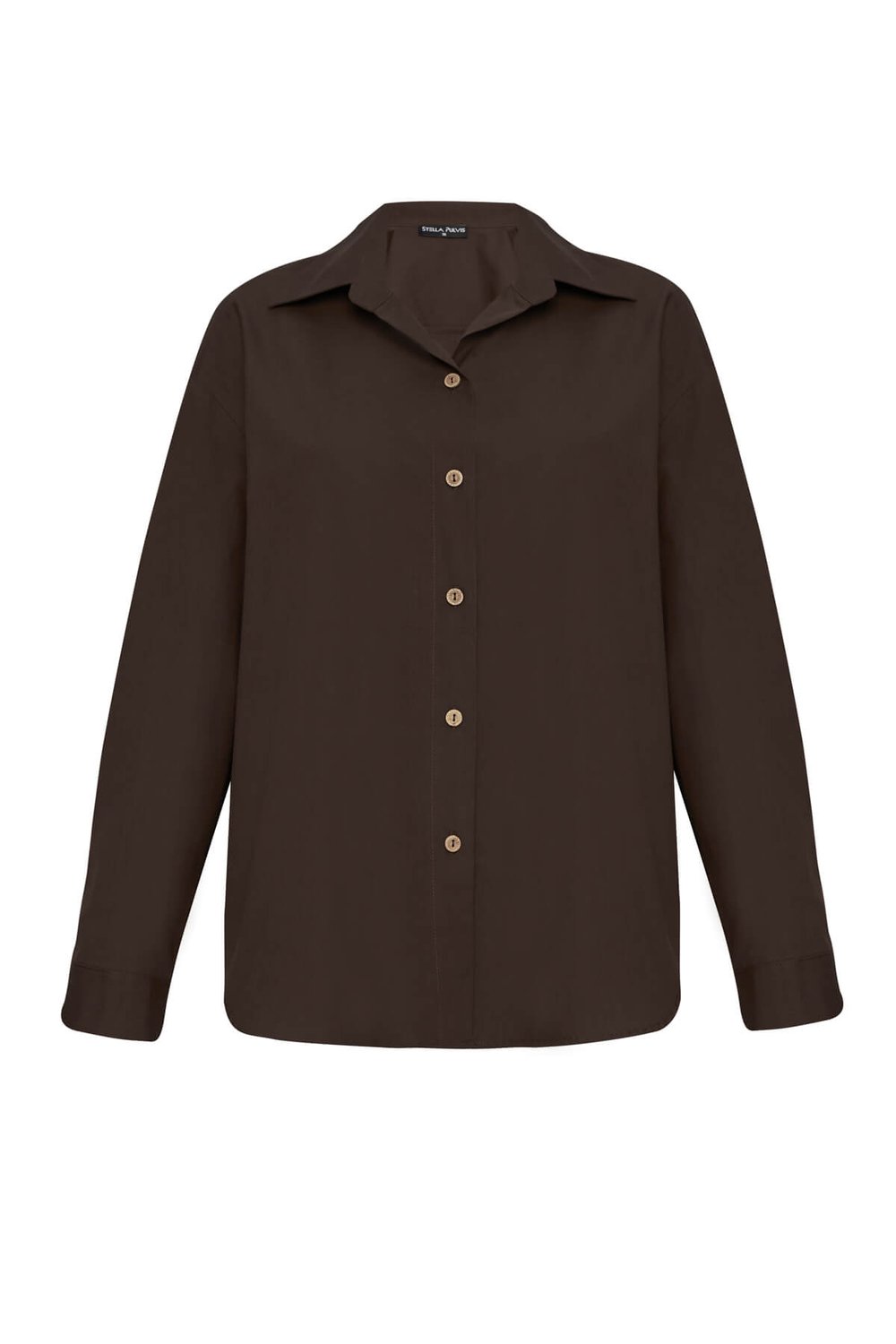 Kahverengi Oversize Poplin Gömlek
