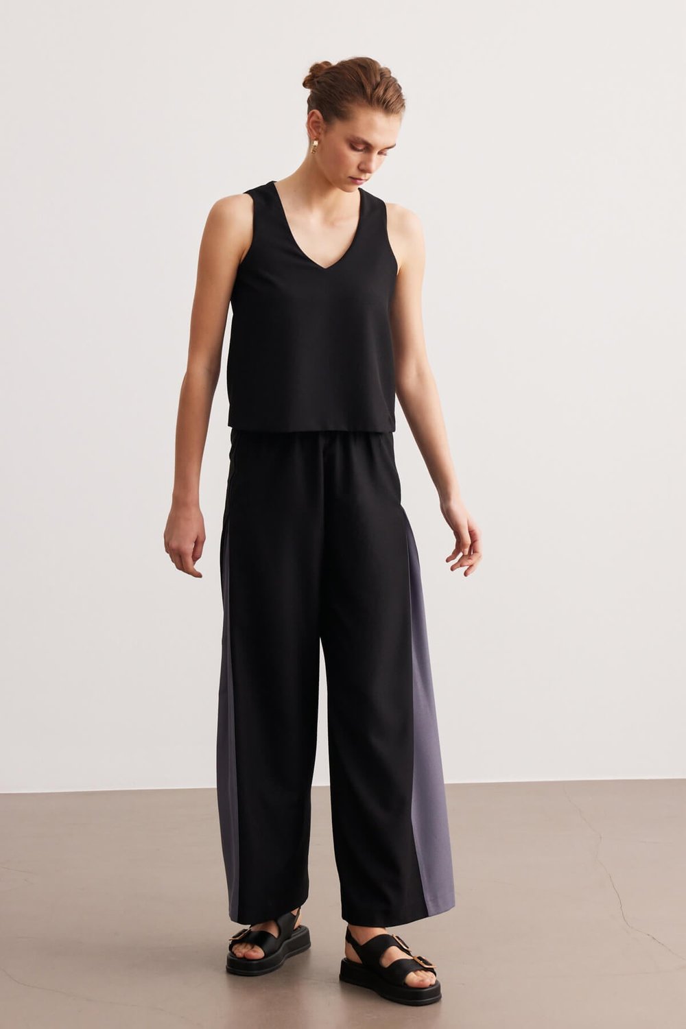 Siyah Basic Krep Takım