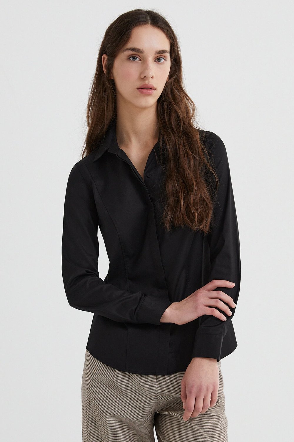 Siyah Slim Fit Gömlek