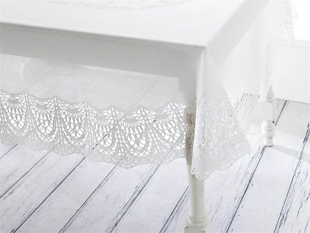 Alice  Vinil  Oval Față de Masă 152x228 cm White