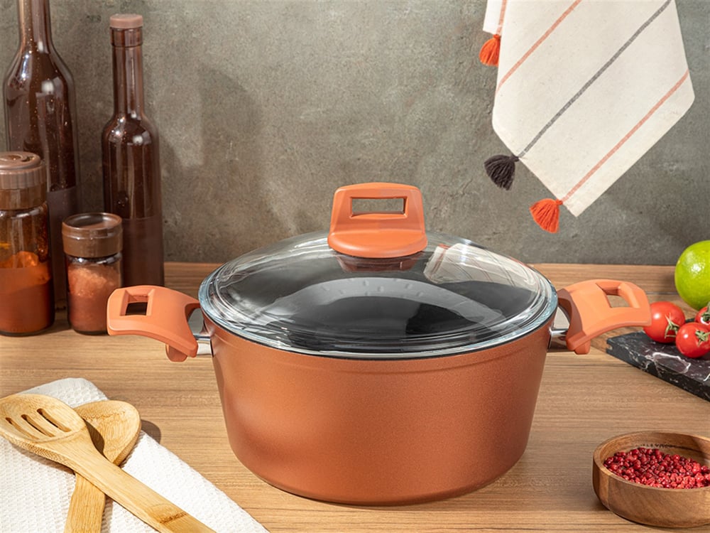 Alure Granite Deep Pan 24 cm Copper