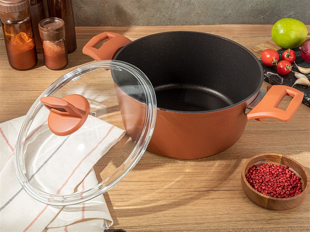 Alure Granite Deep Pan 24 cm Copper
