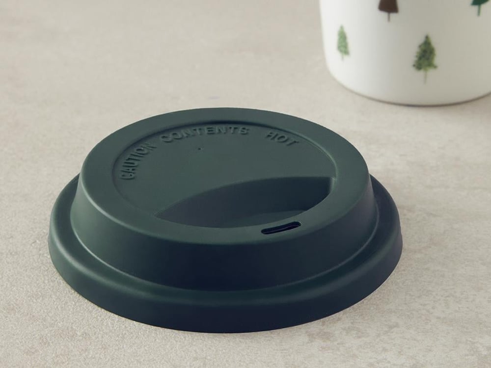 An nou fericit Porțelan New Bone China Cu Capac De Silicon Cană De Călătorie 400 ml Verde