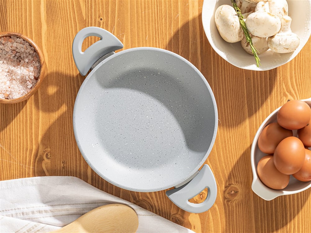 Ava Granite Shallow Frying Pan 20 cm Gray