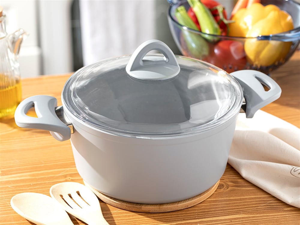 Ava Granite Deep Pan 24 cm Gray