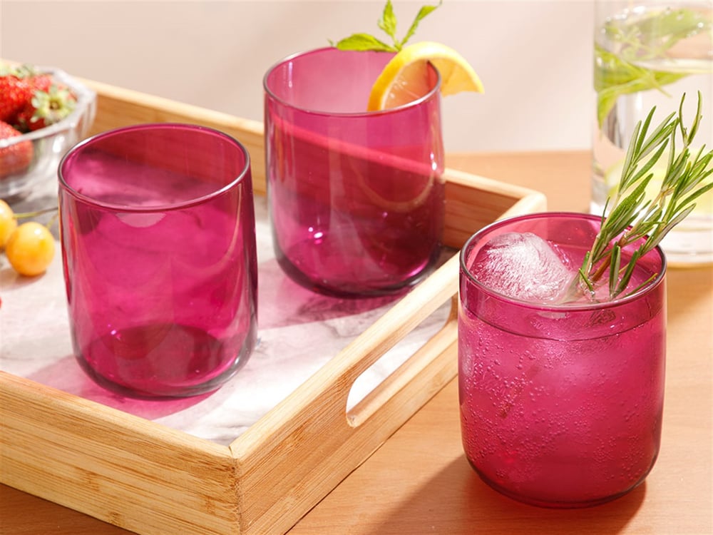 Avin Glass 3 pcs Glass 270 ml Damson