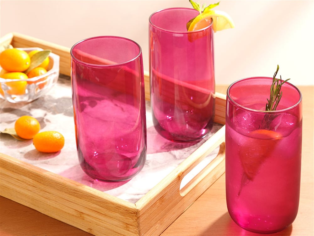 Avin Glass 3 pcs Glass 365 ml Damson