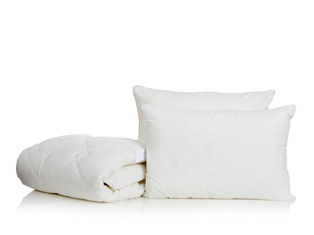 Bambus Bambus Double Person  SET DE PERNE ȘI PLA 195x215 cm White