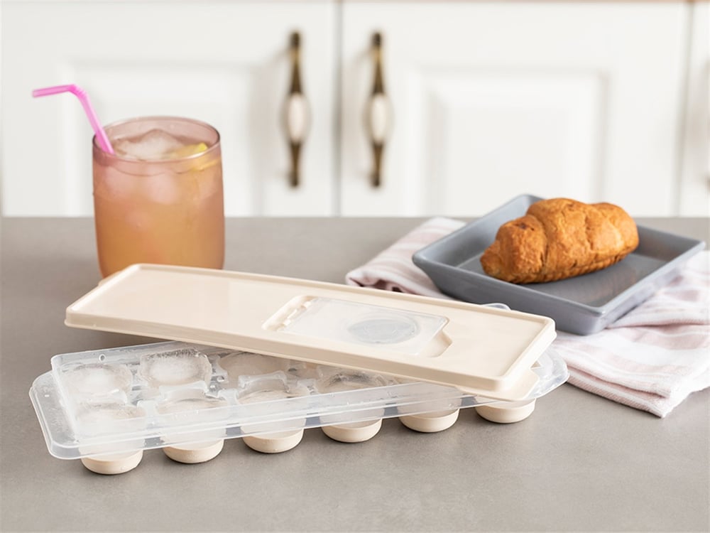 Basic Plastic Capped Ice Mould 26x9 cm Beige