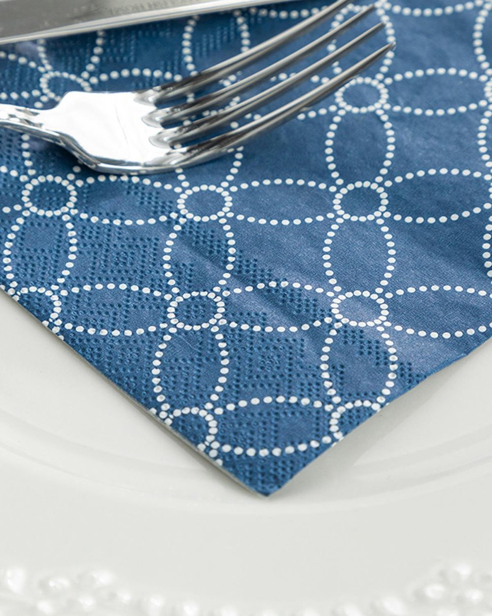 Set 20 șervețele, Berry Branches, hârtie, 25x25 cm, bleumarin