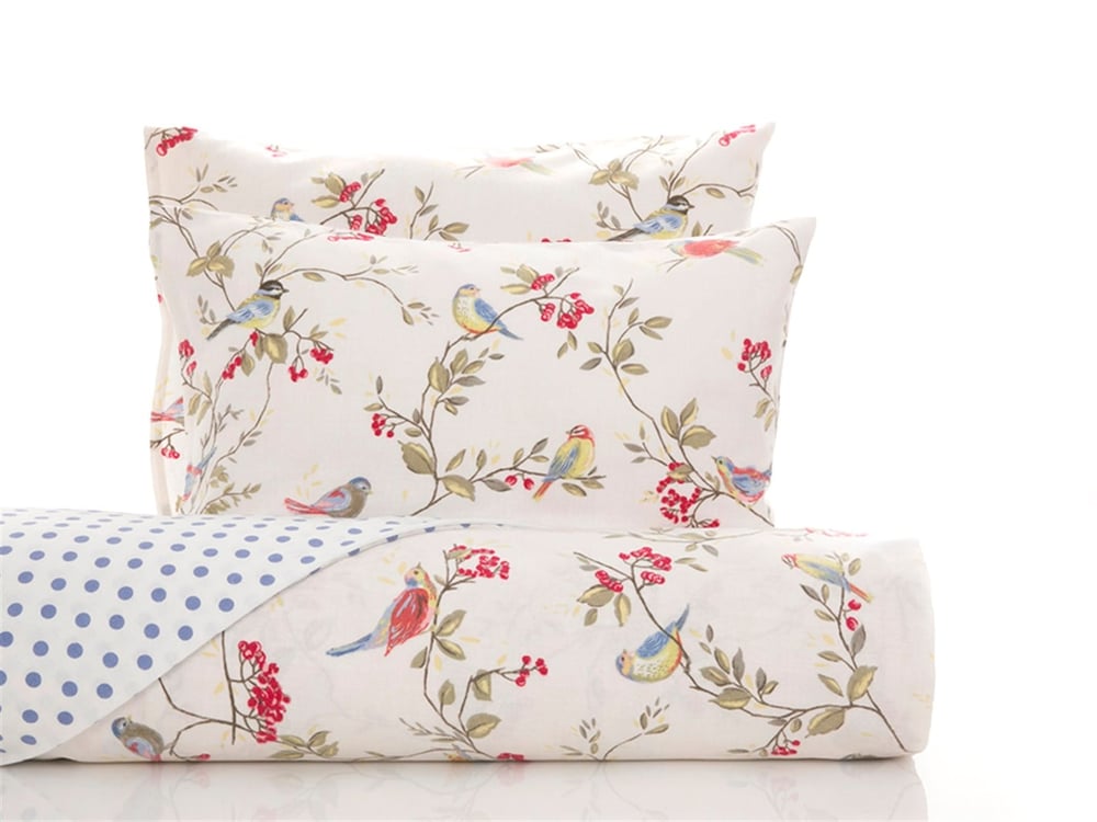 Birdbunch Flanelă Double Set Lenjerie De Pat 200x220 cm Roșu