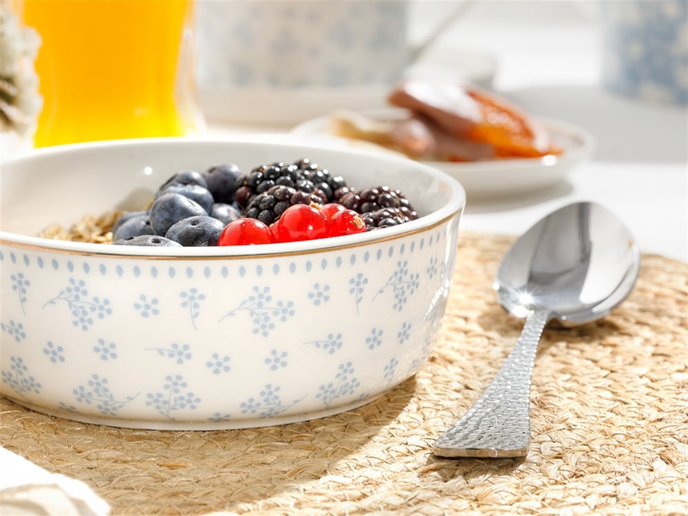 Bloom New Bone Bowl 12 cm White - Blue