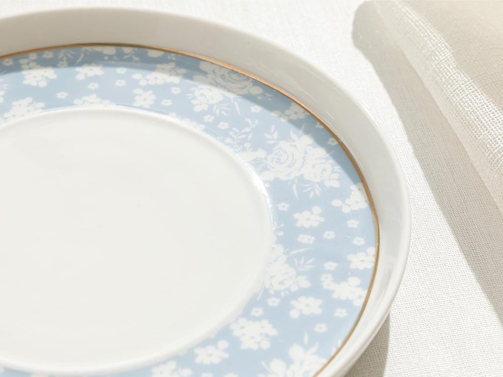 Bloom New Bone 4 Parça 2 Kişilik Tea Cup Set 220 ml White-Blue