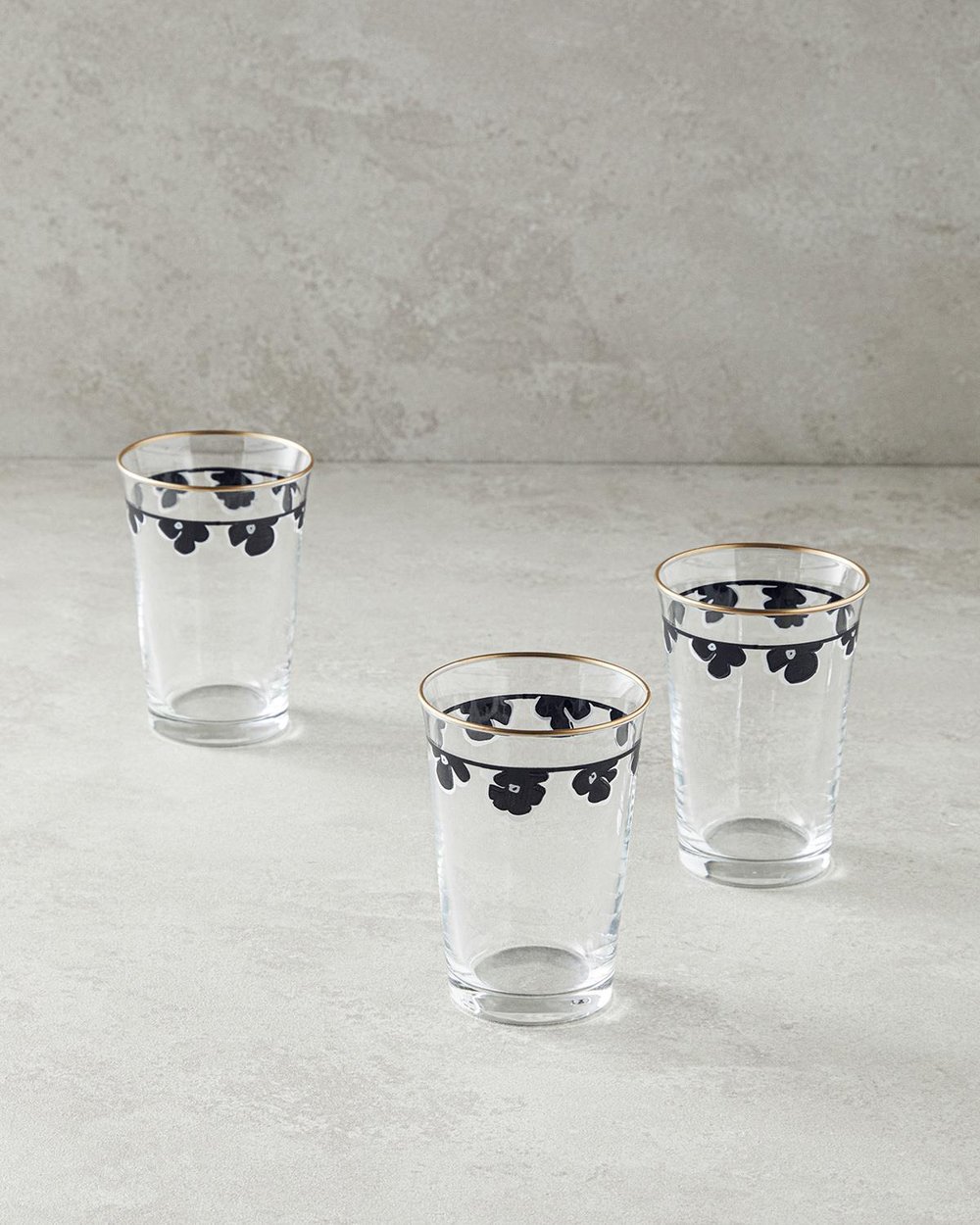 Bohemian Glass 3 Set Juice Glass 290 ml Black