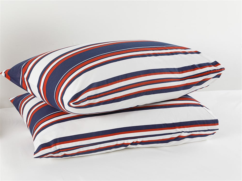 Boho Stripe Cu Bumbac Cu 2 Piese Față De Pernă 50x70 cm Bleumarin