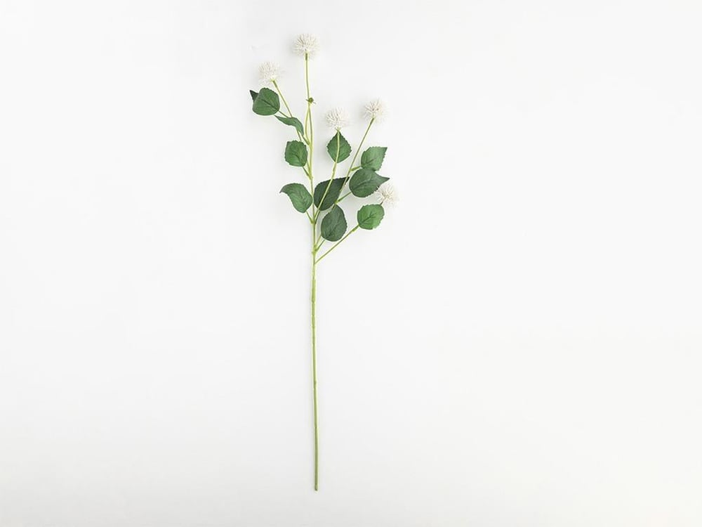 Branch Chrysanthemum Floare Artificială , Plastic, 82 Cm, Argintiu