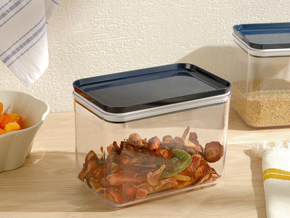 Brena Rectangler Plastic Food Container 1750 ml Navy Blue