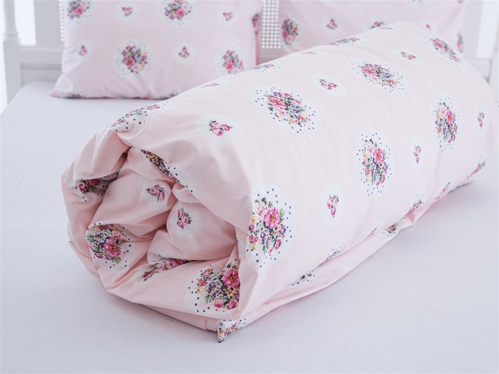 Buchet regal Cu Bumbac Single Lenjerie De Pat 160x220 cm Roz