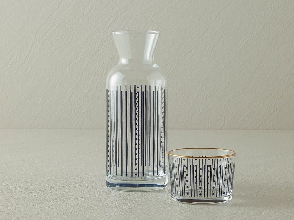 Carafă, Modern Strip, sticlă, 700 ml, negru