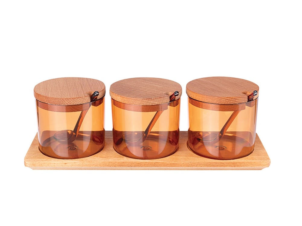 Carlisa Plastic 3 Set Cruet 330 ml Amber