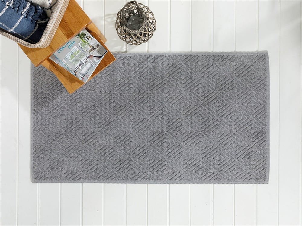 caro Bumbac Covor 60*100 Cm Gri