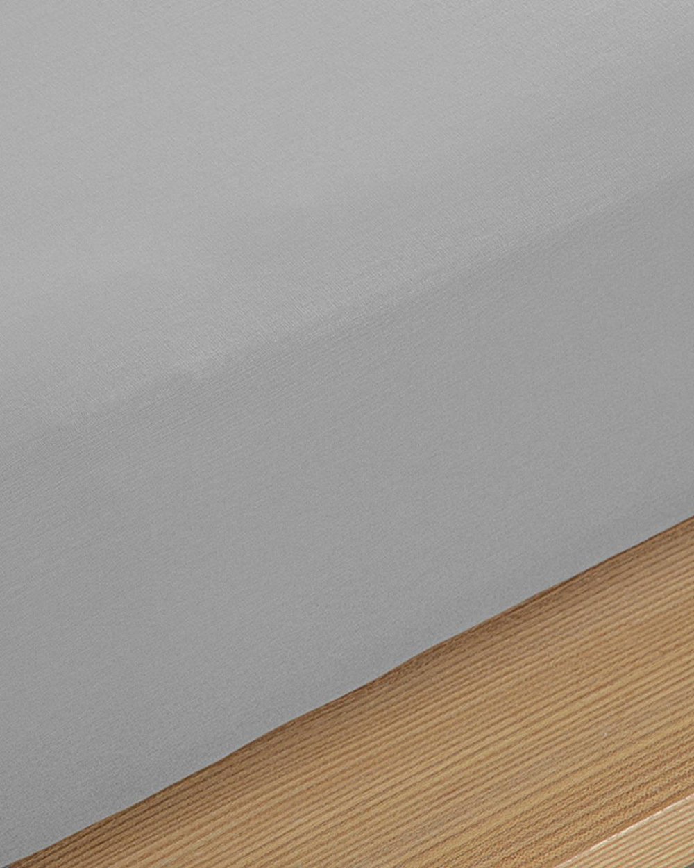 Cearceaf cu elastic, King size, Straight, bumbac, 180x200 cm, gri