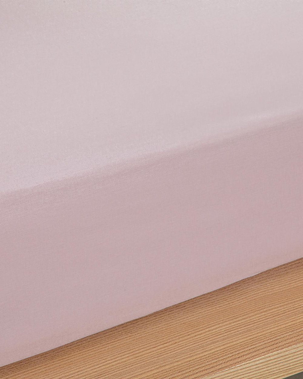 Cearceaf cu elastic, pat dublu, Straight, bumbac, 160x200 cm, roz pudră