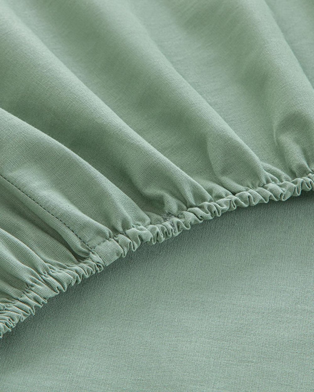 Cearceaf cu elastic, pentru o persoană, Straight, bumbac, 120x200 cm, verde