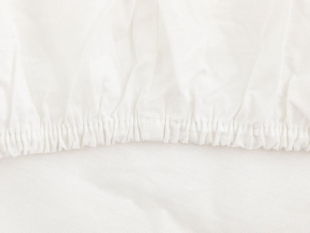 Cearceaf cu elastic, Super king, Plain, bumbac, 200x200 cm, alb