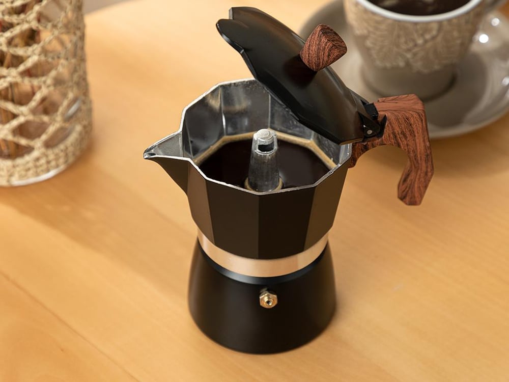 Celebrate Aluminum 3 Cup Moka Pot 150 ml Black
