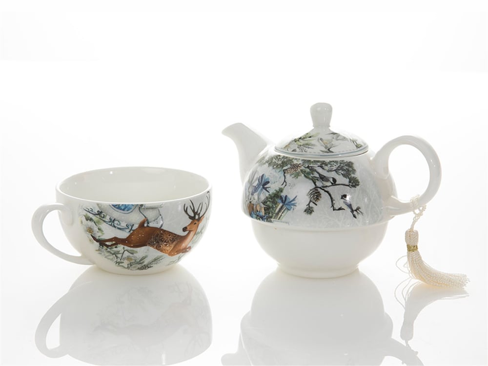 cerb Porțelan  SET DE CEAINICE Z00380 White